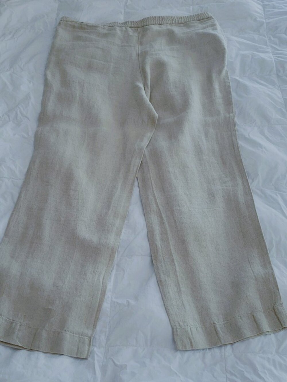 J.Jill Light Tan Linen Pants M